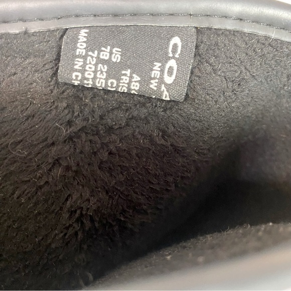 Coach Tristee Matte Black Tall Rain Boots Size 7 - Picture 6 of 6